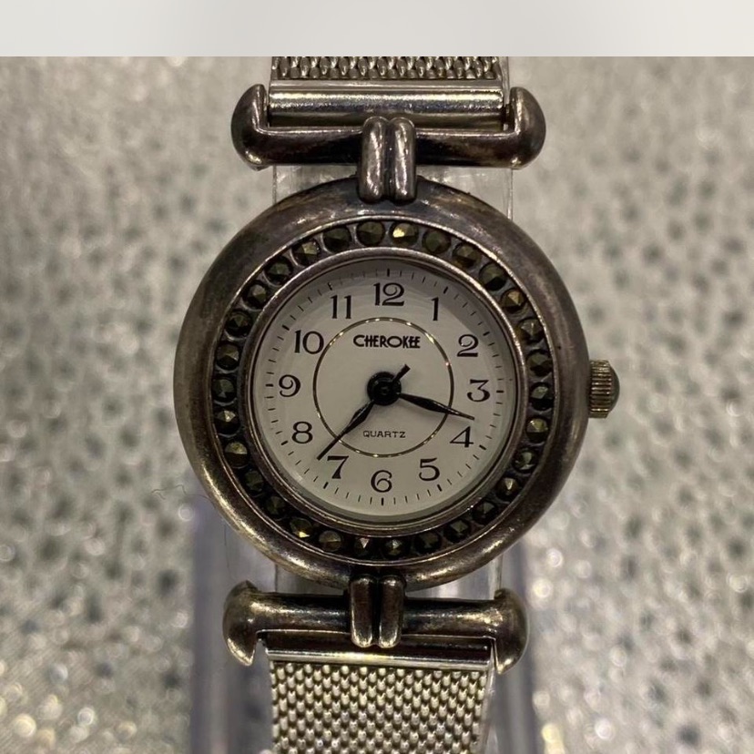 Cherokee  Metallic Silver Timepiece  Southwestern